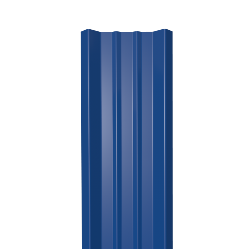 Металлический штакетник Гладкий полиэстер RAL 5005 (Синий) 3000*69*0,45 двухсторонний Прямой