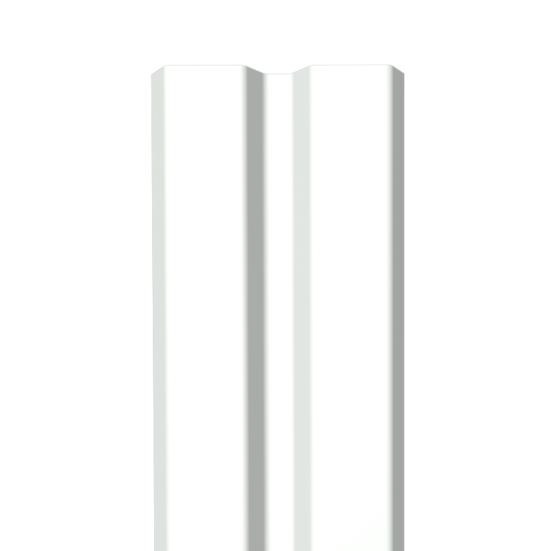 Металлический штакетник Гладкий полиэстер RAL 9003 (Белый) 1500*87*0,45 двухсторонний Прямой