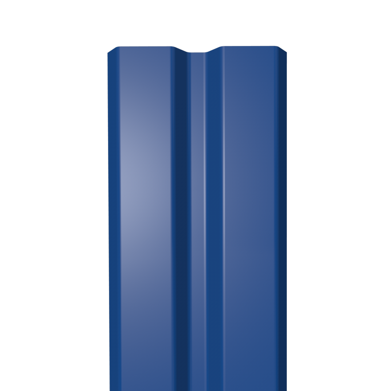 Металлический штакетник Гладкий полиэстер RAL 5005 (Синий) 1500*87*0,45 односторонний Прямой