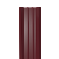 Металлический штакетник Гладкий полиэстер RAL 3005 (Красное вино) 2000*69*0,5 двухсторонний Прямой