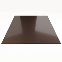 Гладкий лист Гладкий полиэстер RAL 8017 (Шоколадно-коричневый) 2000*1250*0,5 односторонний ламинированный