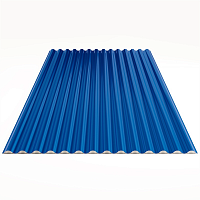 Гофрированный лист В-19 Гладкий полиэстер RAL 5005 (Синий) 3000*1103*0,45 двухсторонний