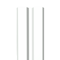 Металлический штакетник Гладкий полиэстер RAL 9003 (Белый) 1800*87*0,45 односторонний Прямой