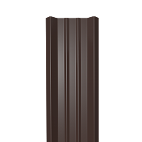 Металлический штакетник Гладкий полиэстер RAL 8017 (Шоколадно-коричневый) 2000*69*0,45 двухсторонний Прямой