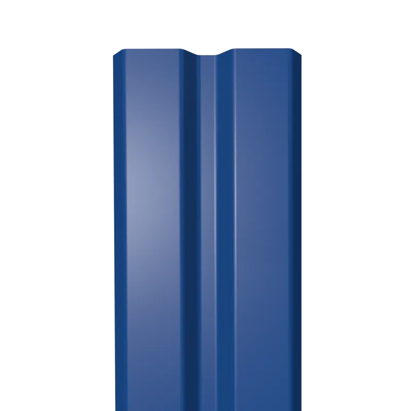 Металлический штакетник Гладкий полиэстер RAL 5005 (Синий) 2500*87*0,5 односторонний Прямой