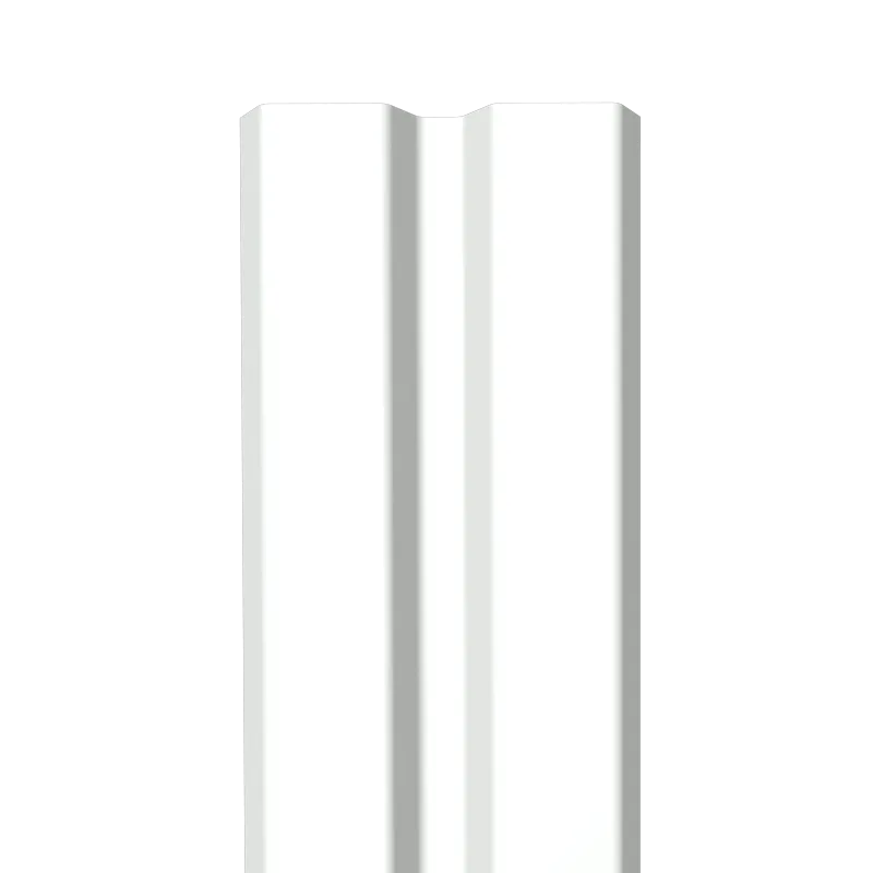 Металлический штакетник Гладкий полиэстер RAL 9003 (Белый) 2500*87*0,5 двухсторонний Прямой
